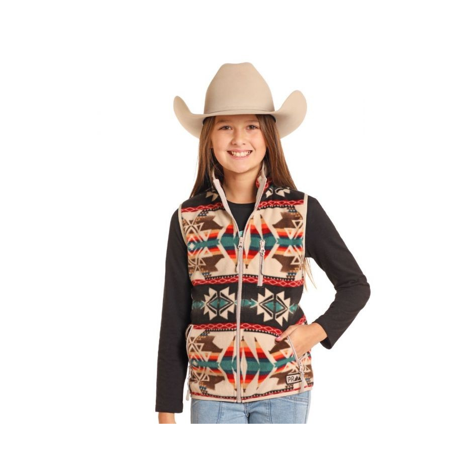 Rock & Roll Aztec Fleece Girl's Vest