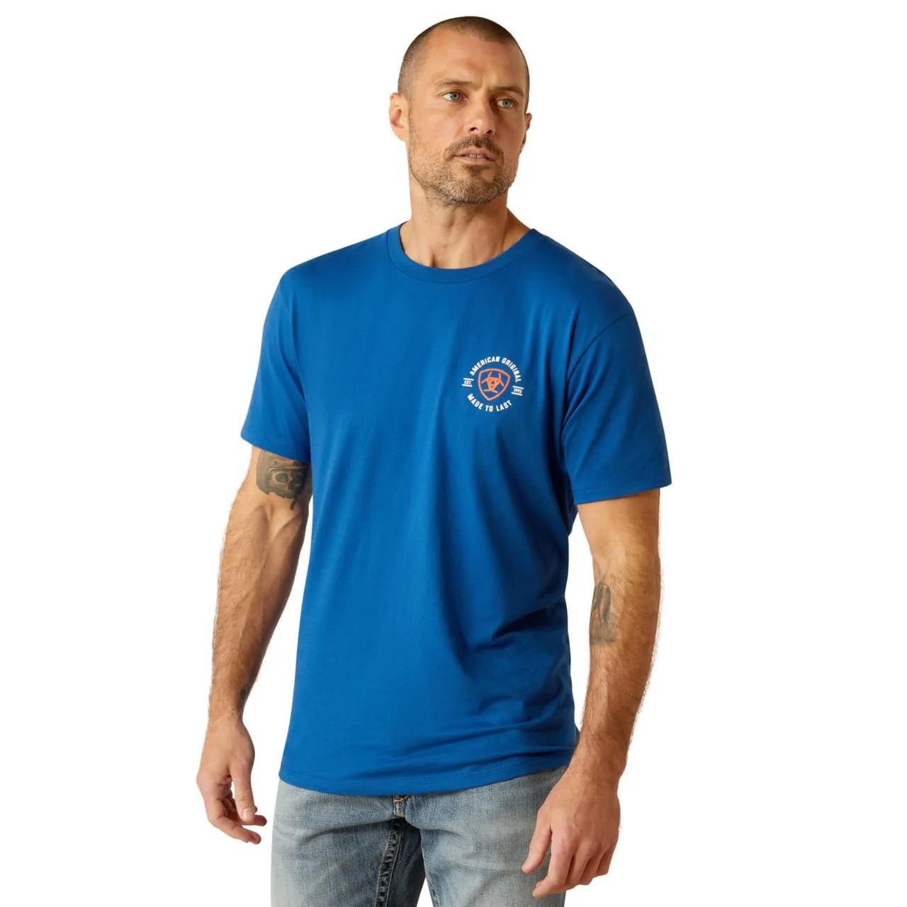 Ariat Men's  MTL Circle Short Sleeve T Shirt - Royal Blue
