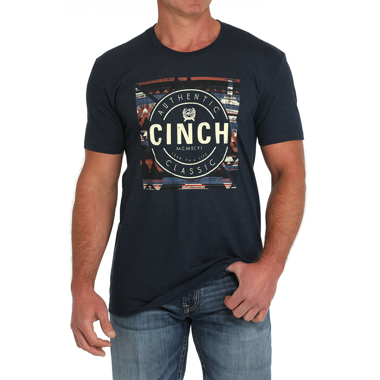 Cinch Men's Short Sleeve Tee Shirt - Navy