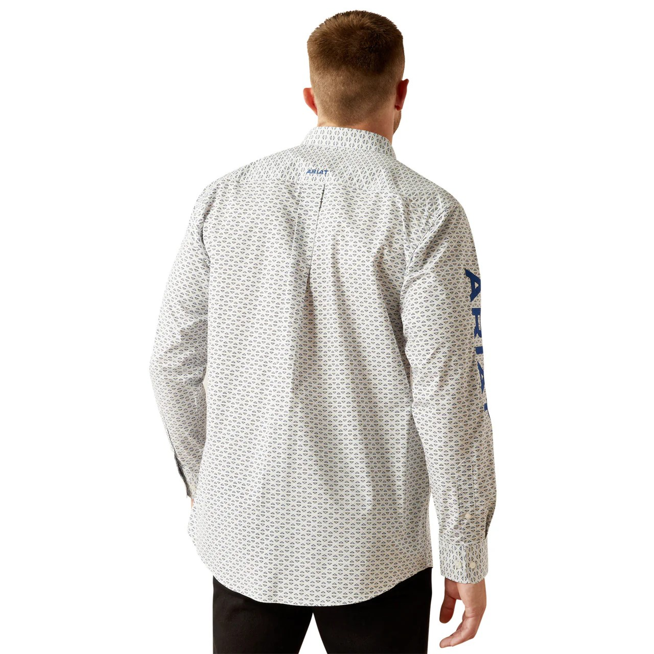 Ariat Men's Long Sleeve Team Drew Classic Fit Shirt - Blue/Navy