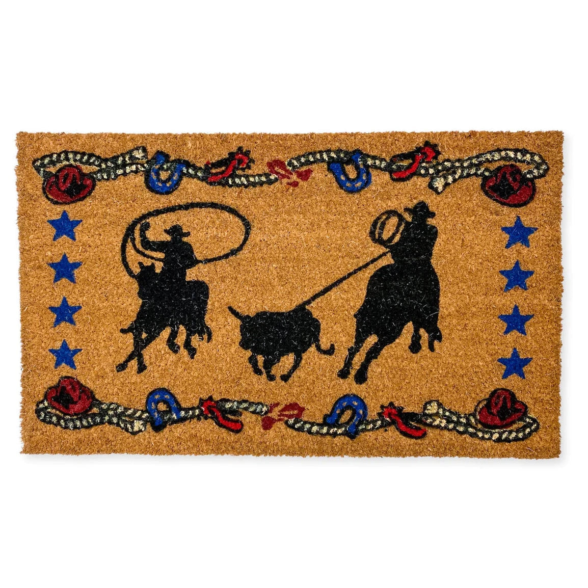 El Paso Outdoor Coir Mat - Roping Cowboys