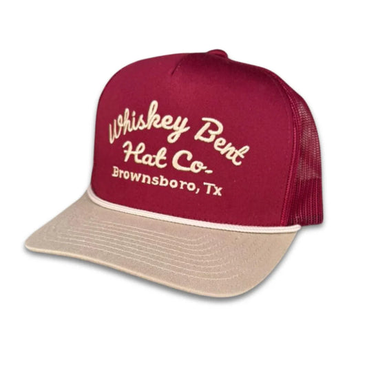 Whiskey Bent Hat Co - OG Sale Barn Cap - Maroon