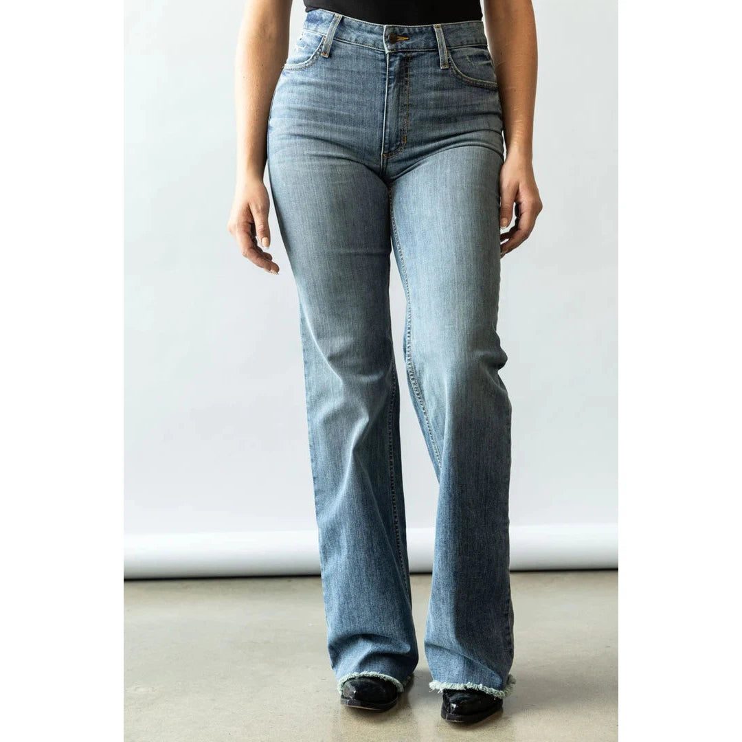 Kimes Women's Olivia High Rise Wide Leg Jeans - Light Wash