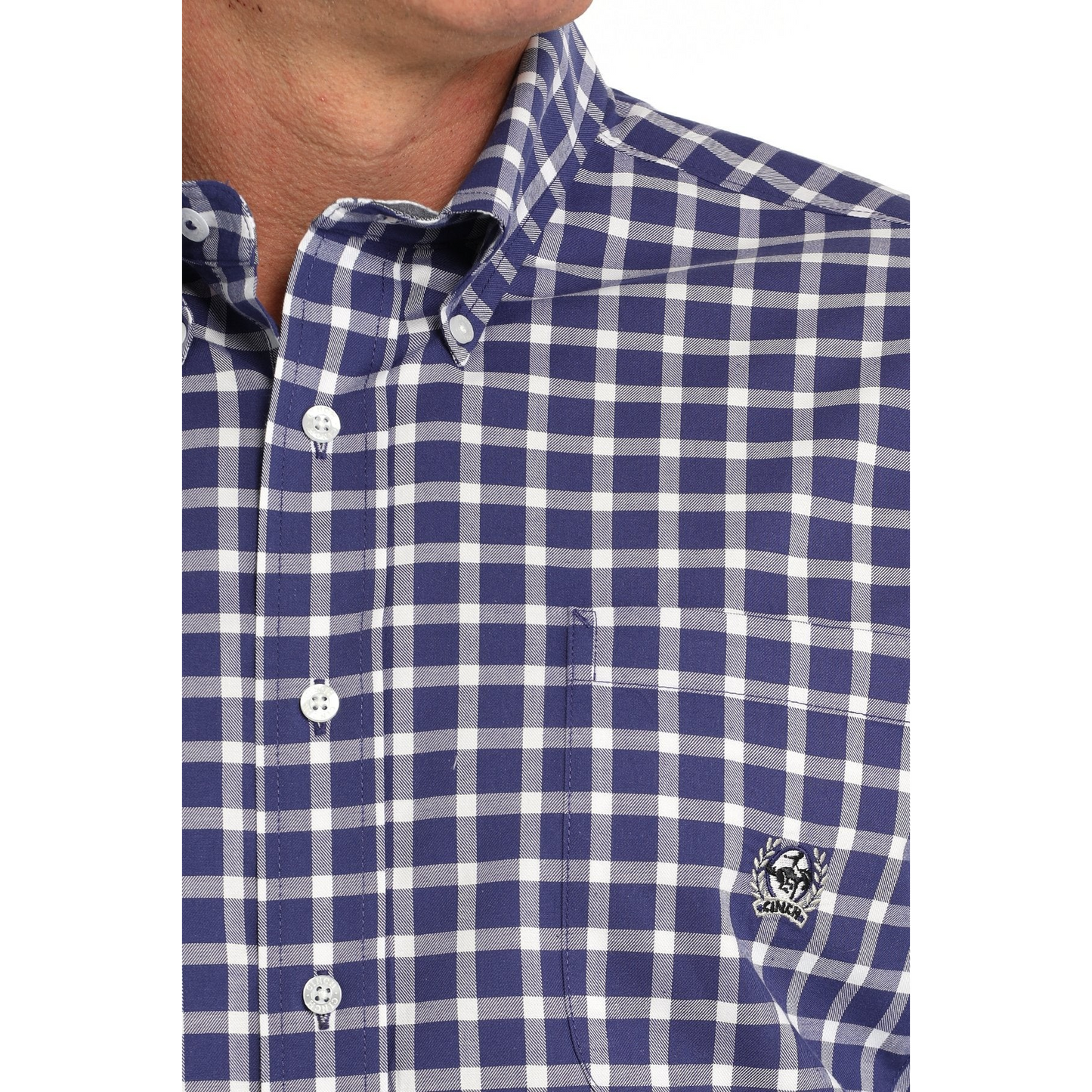 Cinch Men's Vintage Plaid Button Down Western Shirt - Purple