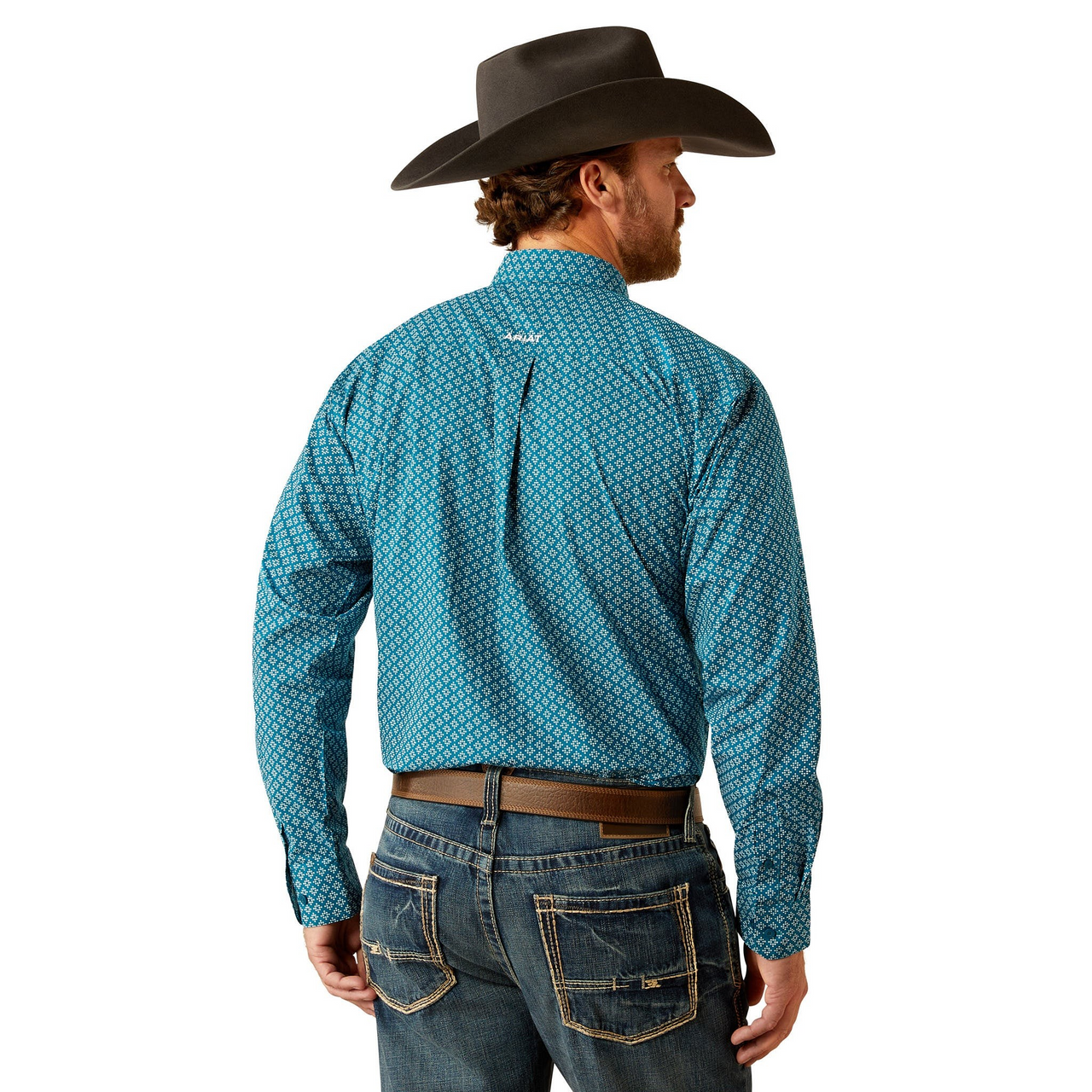 Ariat Men's Petey Classic Fit Long Sleeve Shirt - Dark Teal