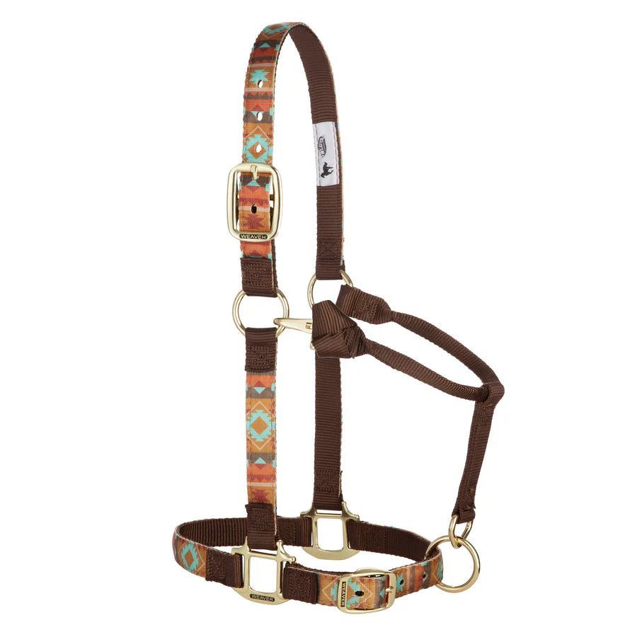 Weaver Leather Nylon Adjustable Chin and Throat Snap Horse Halter - Average