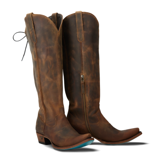 Lane Boots Women's Olivia Jane Knee High Corset - Burnt Caramel