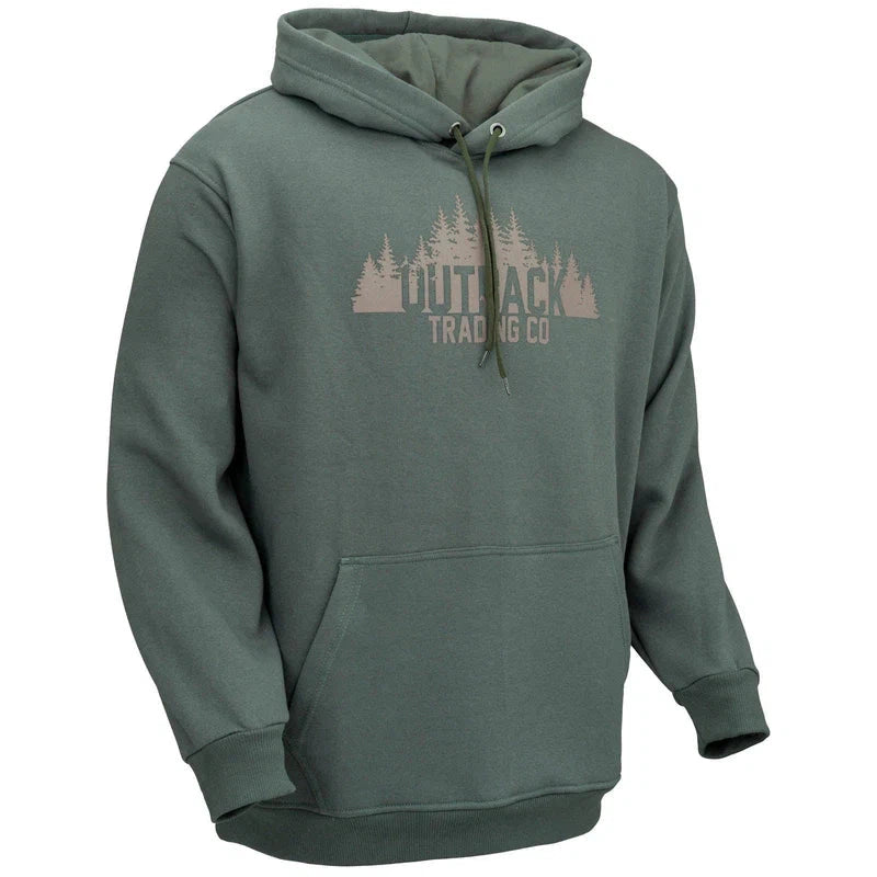 Outback Men's Brett  Long Sleeve Hoodie- Olive