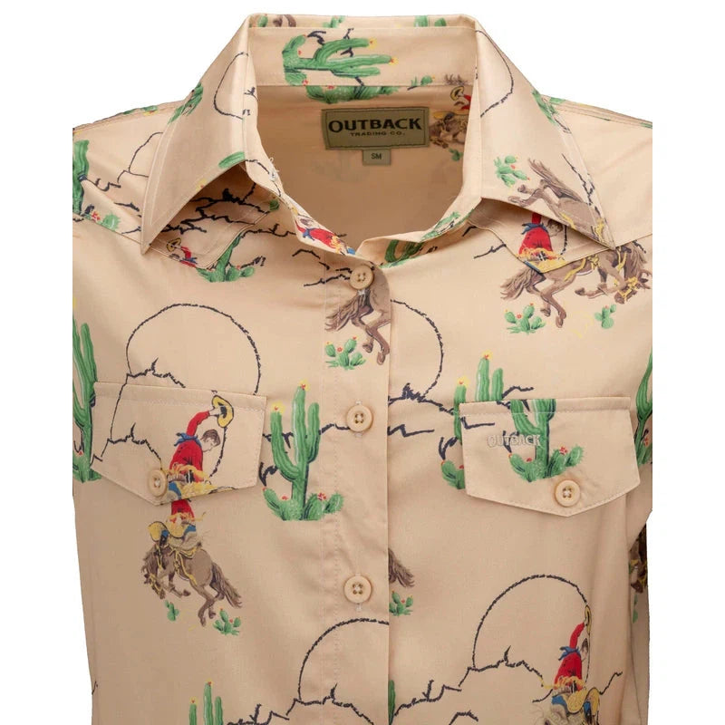 Outback Women's Long Sleeve Piper  Shirt- Tan