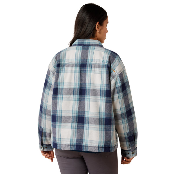Ariat Women's Rebar Flannel Insulated Shirt Jacket - Silver Grey