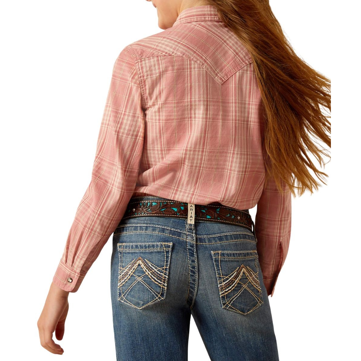 Ariat Girl's Nazca Snap Long Sleeve Shirt - Plaid