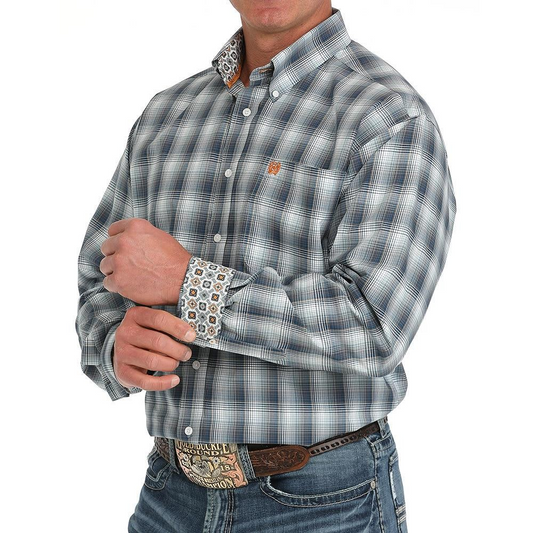 Cinch Men's Long Sleeve Plaid Shirt- Multi