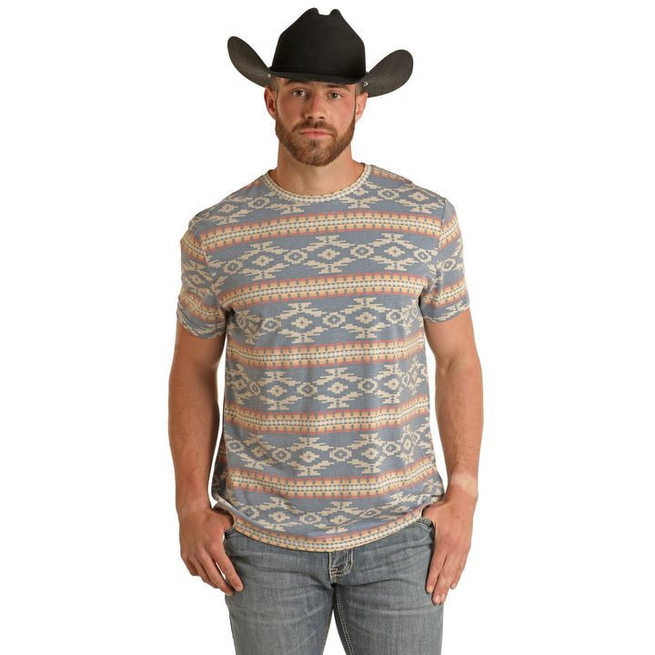 Rock &amp; Roll Unisex All Over Print Tee - Blue