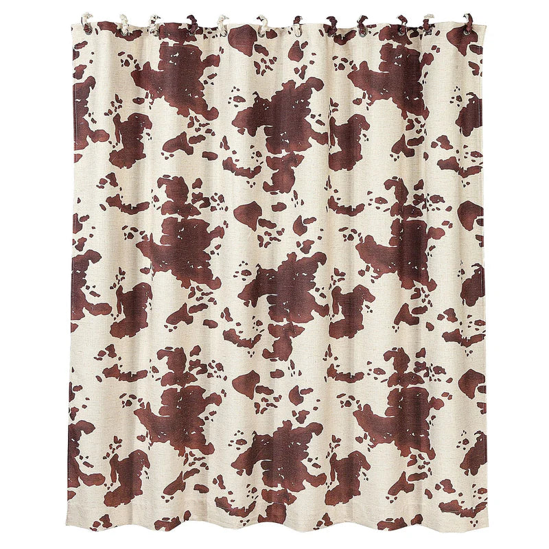 HiEnd Accents Cowhide Shower Curtain 72" x 72" 1pc