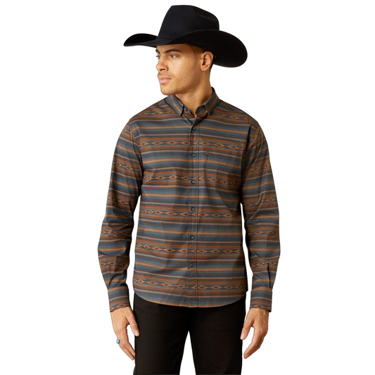Ariat Men's Mayor Modern Long Sleeve Shirt- Turquoise