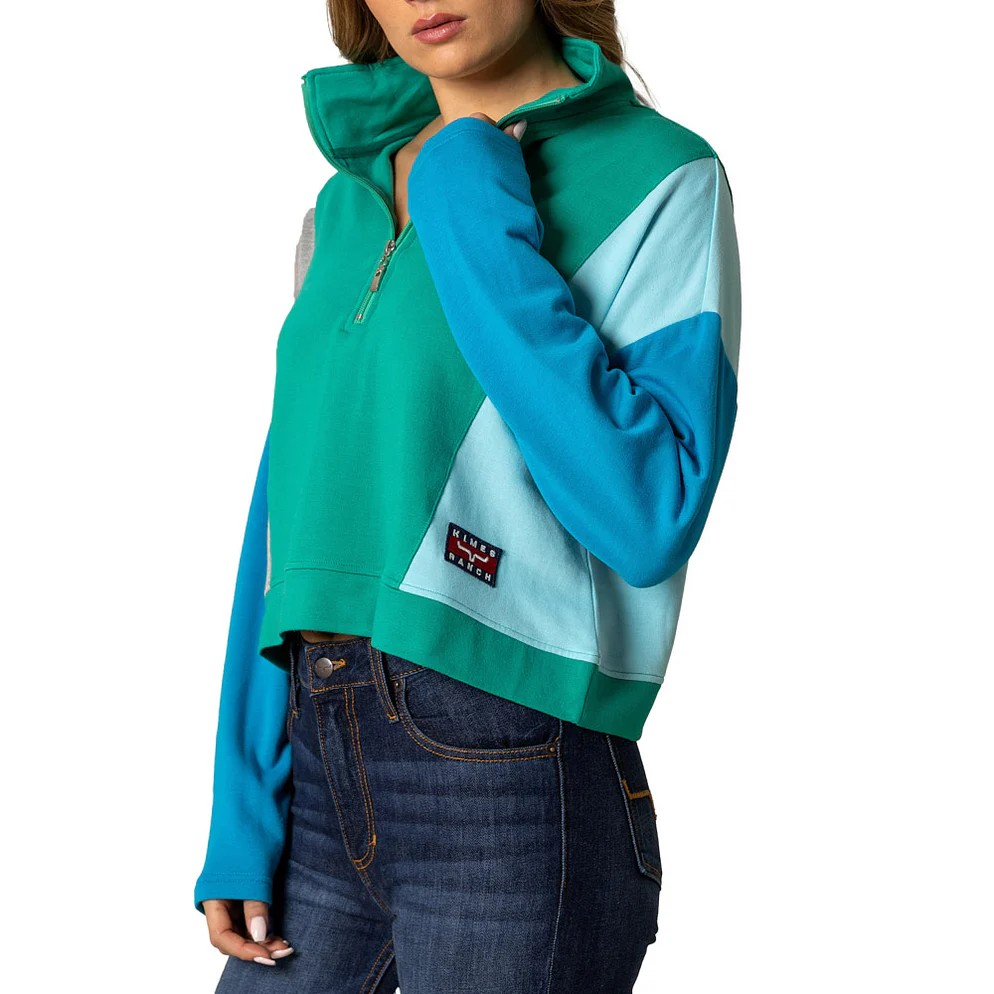 Kimes Women's Long Sleeve Cami 1/4 Zip Pullover- Multiple Colours