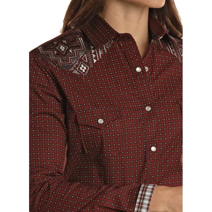 Rough Stock Women's LS Two Pocket Snap  Shirt