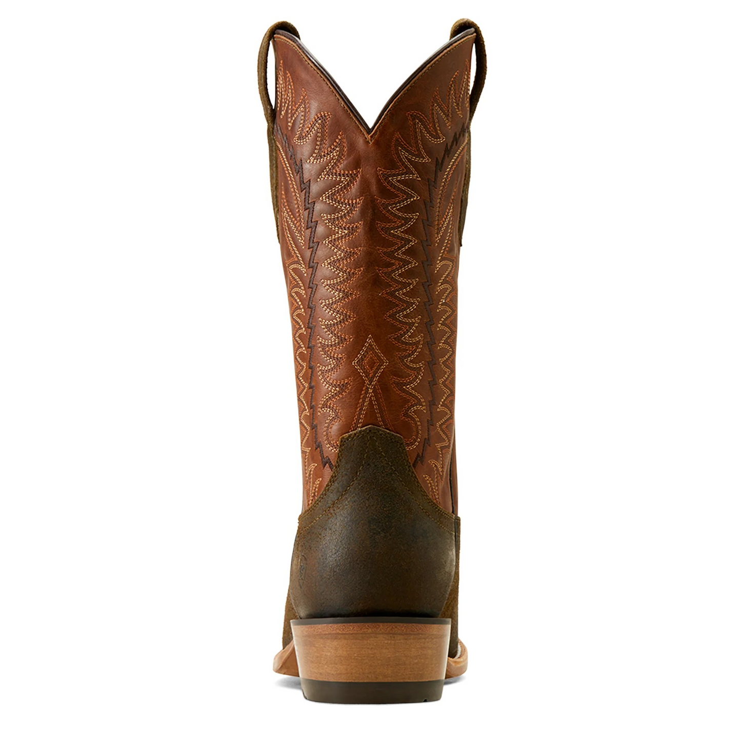 Ariat Men's Futurity Time Western Boots - Olive Roughout-Copper Crunch