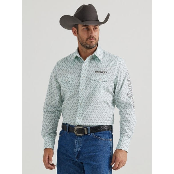 Wrangler Men's Long Sleeve Logo Shirt