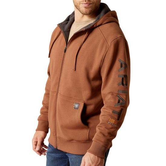 Ariat Men's Rebar All Weather Full Zip Hoodie - Aztec