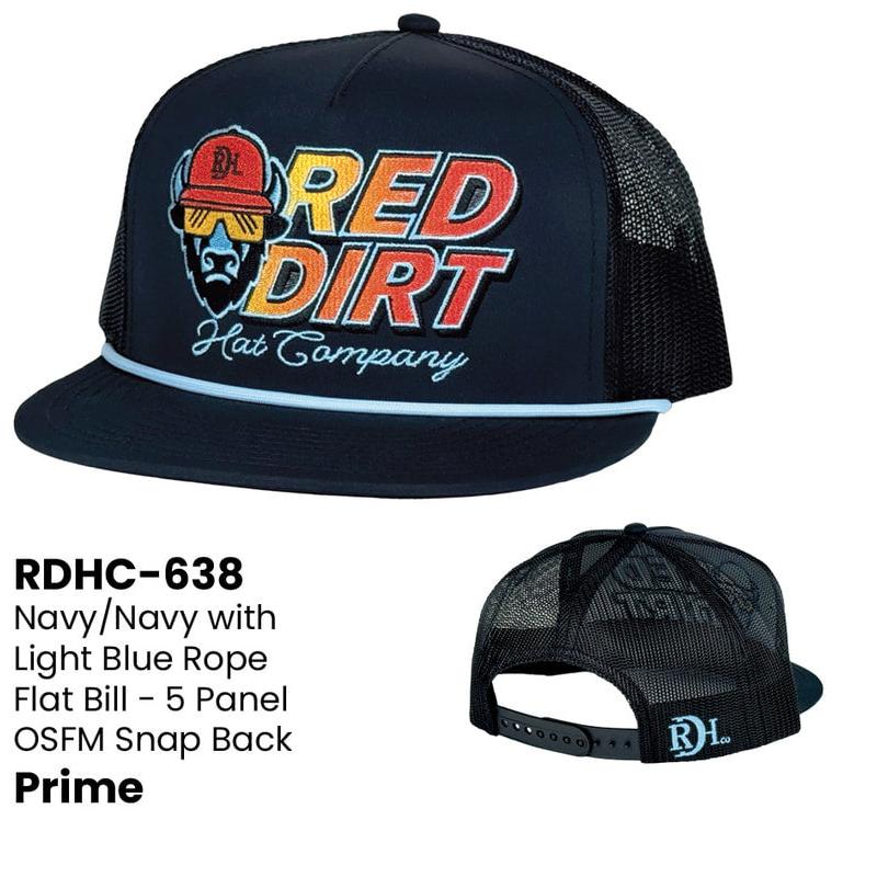 Red Dirt Prime Flat Brim Cap - Black