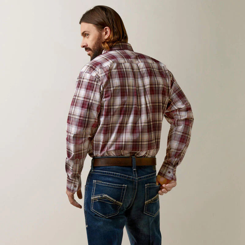 Ariat Men's Pro Series Adrian Classic Fit Shirt - Maroon