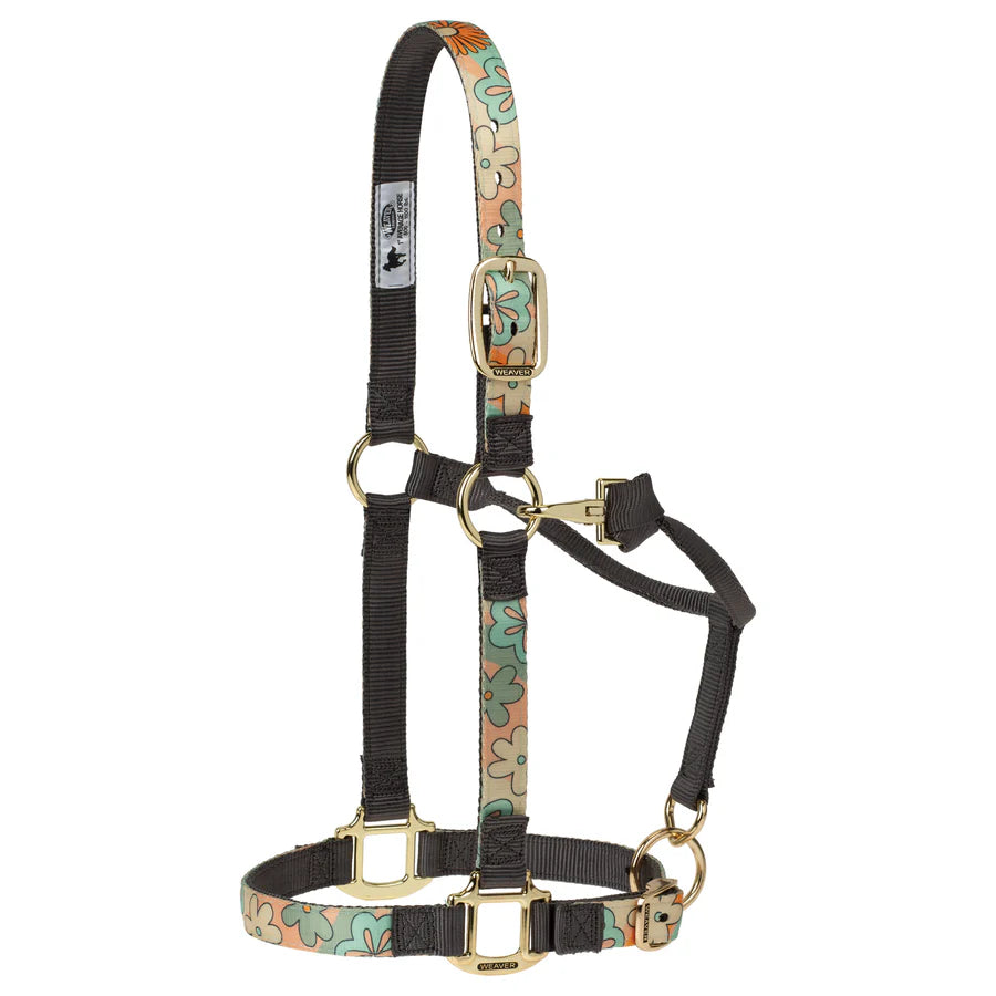 Weaver Leather Nylon Adjustable Chin and Throat Snap Horse Halter-Small Horse - Irvine Tack &amp; Western Wear