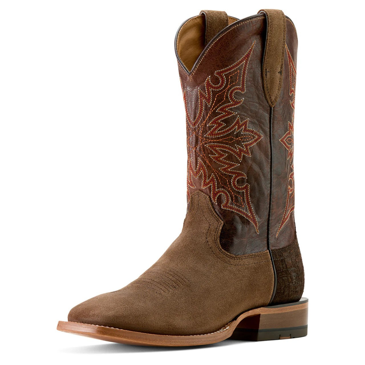 Ariat Men's Circuit Gritty Suede Cowboy Boot- Ranch Brown