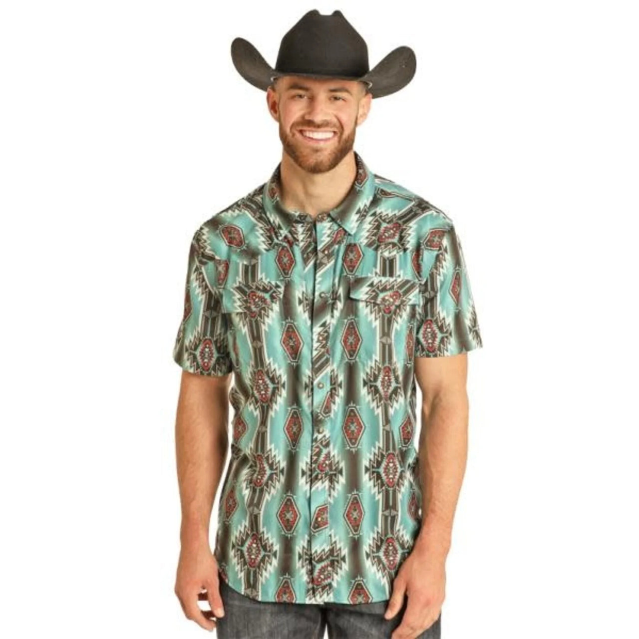 Rock & Roll Men's Tek Short Sleeve - Turquoise