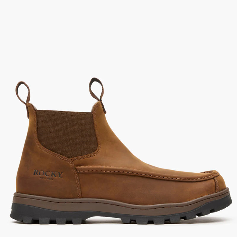 Rocky Men's Outback LTE Moc Toe Chelsea Outdoor Boot - Brown