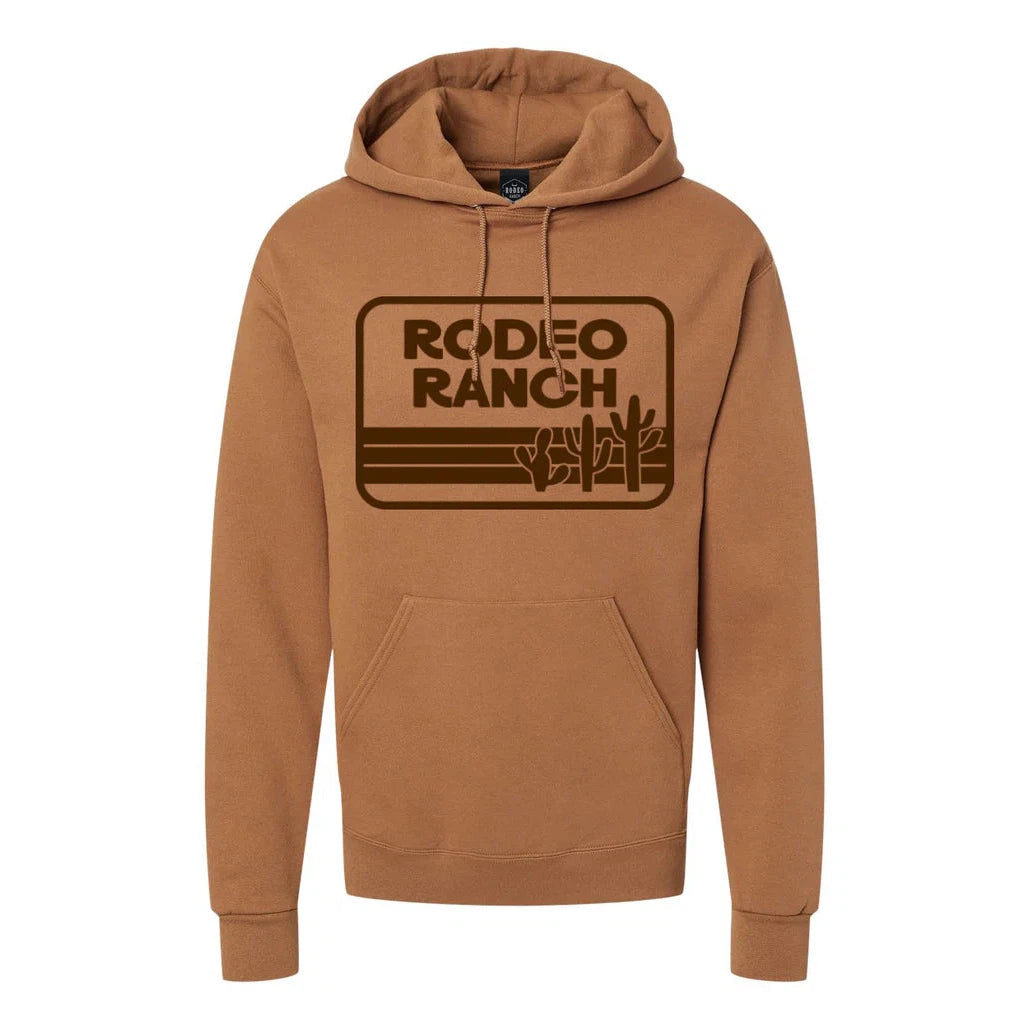 Rodeo Ranch Retro Cactus Hoodie - Golden Pecan