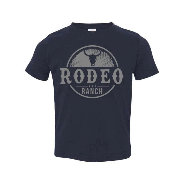Rodeo Ranch - Kid's Short Sleeve Brushy Steer T-Shirt - Black