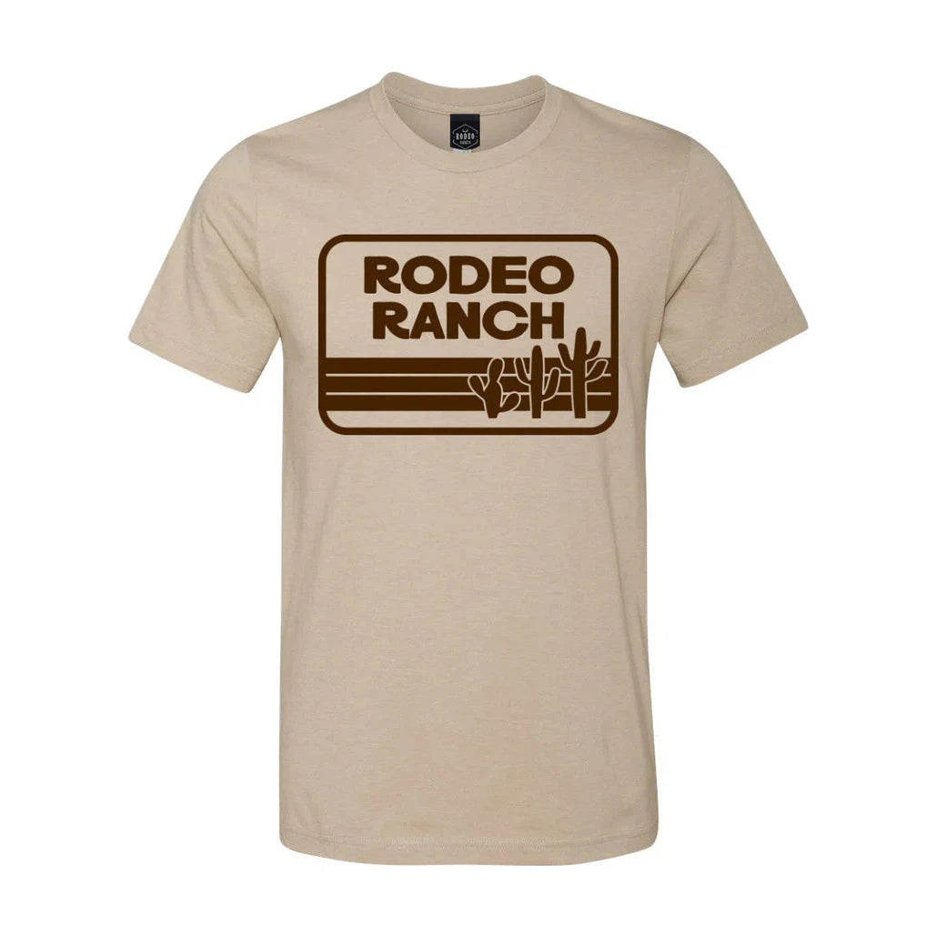 Rodeo Ranch Retro Cactus Short Sleeve Shirt - Heather Tan