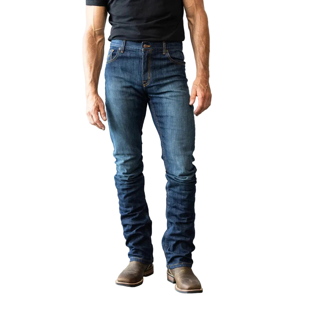 Kimes Men's Roger Mid Low Rise Slim Bootcut Jeans - Blue - Irvine Tack & Western Wear
