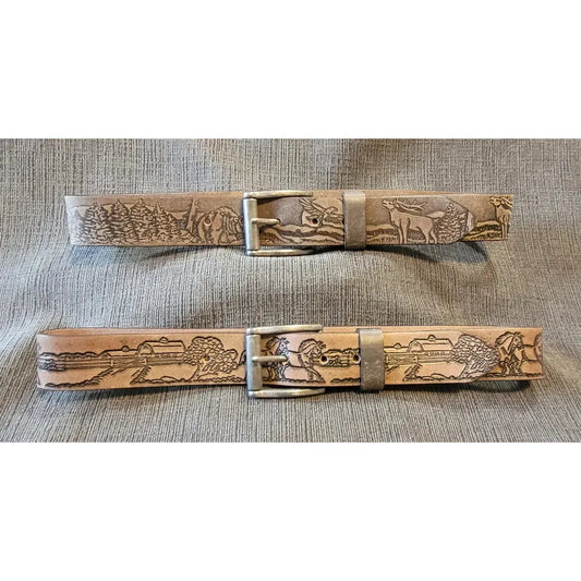 Barrett Youth Grizzly Embossed Belt - Brown