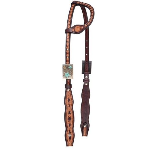 Circle Y 5/8" Single Ear Headstall - Saturn Rising Vintage