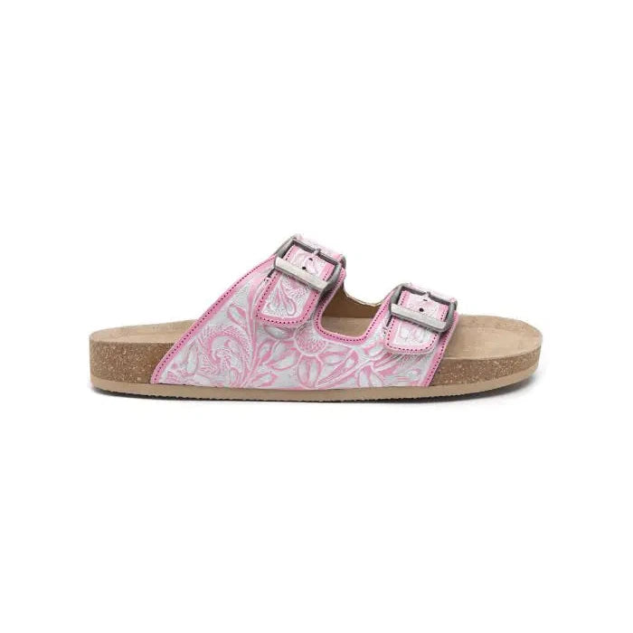 Myra Blossom Glimmer Hand tooled Sandals