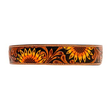Myra Zoomper Hand Tooled Leather Dog Collar