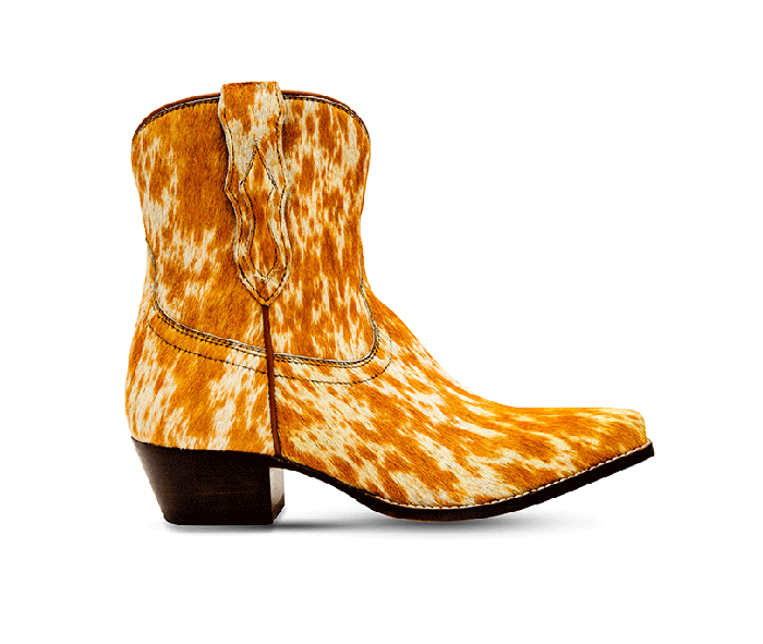 Myra Cowdie Western Hairon Leather Booties