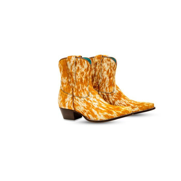 Myra Cowdie Western Hairon Leather Booties