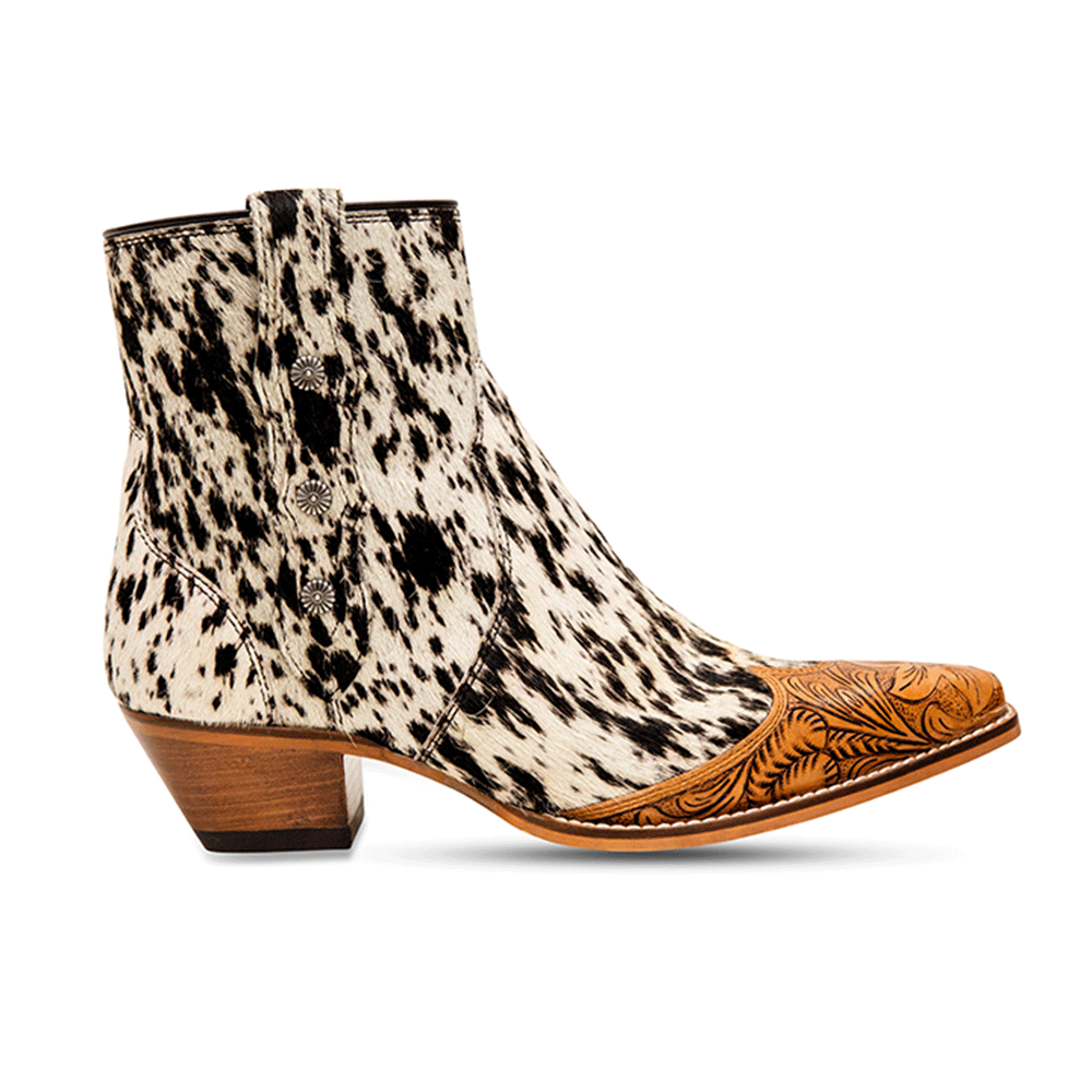 Myra Rocker Western Hand Tooled Booties