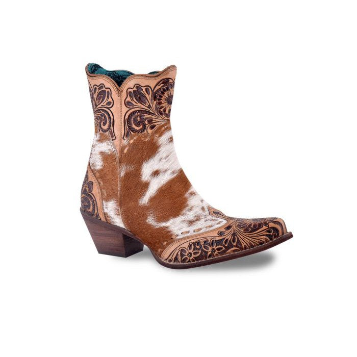 Myra Women's Winchester Hair-On Hide & Hand-Tooled Boots