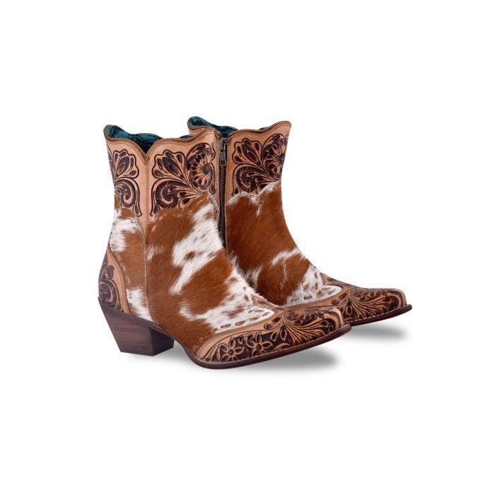 Myra Women's Winchester Hair-On Hide & Hand-Tooled Boots