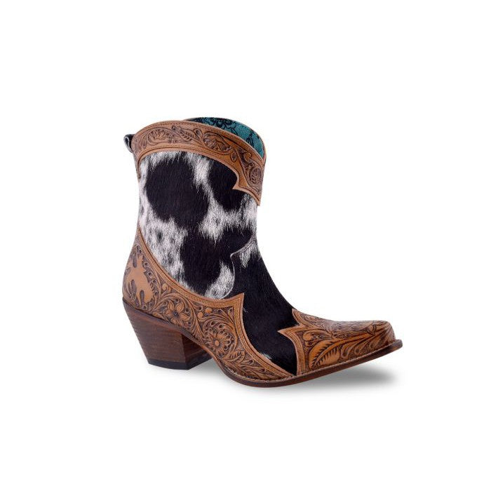 Myra Women's Sandy Mae Hair-On Hide & Hand-Tooled Leather Boots