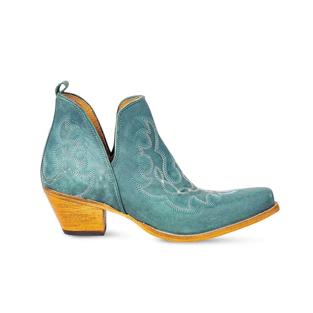 Myra Women's Maisie Stitched Leather Boots - Turquoise