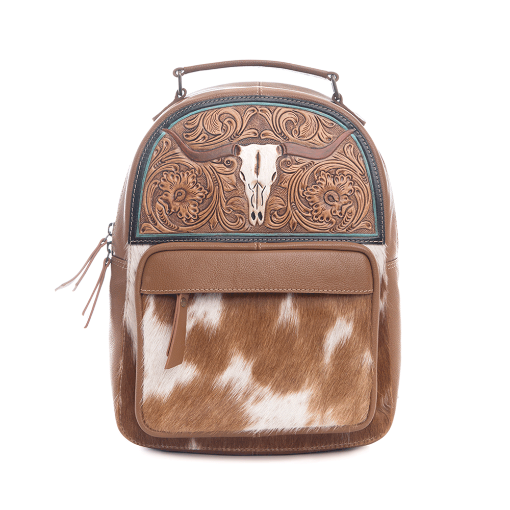 Myra Steer Creek Hand-Tooled Backpack