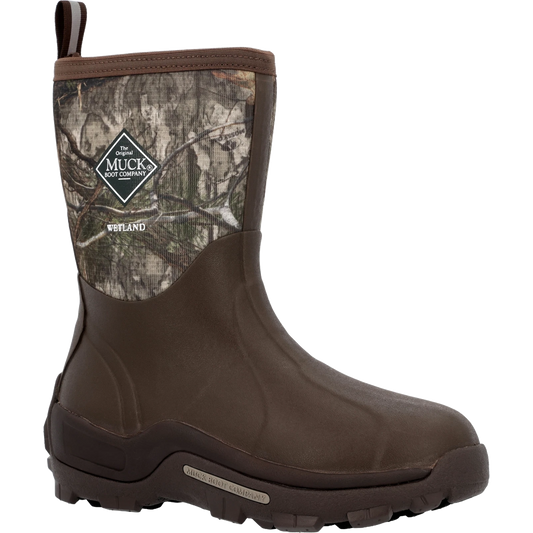 Trend Muck Boots Men's Wetland Mid Boot - Brown/Mossy Oak Country DNA