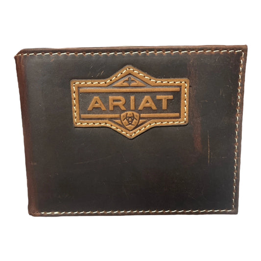 Ariat Men's Bifold Pass Case Style Wallet- Patch Brown - Irvine Tack & Western Wear