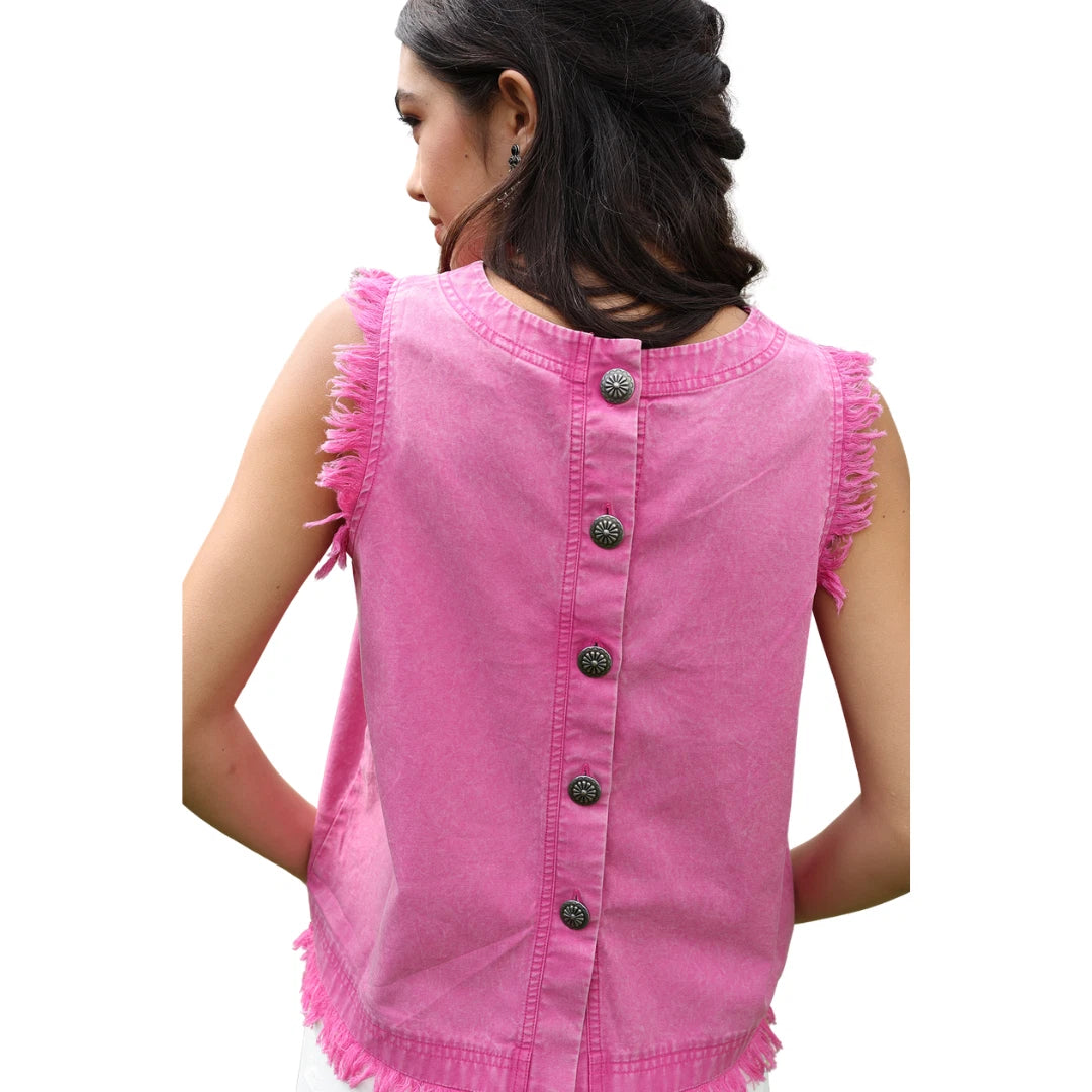 Cruel Denim Women's Tank- Pink