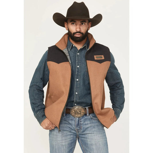 Cinch Mens  Wooly Vest - Brown